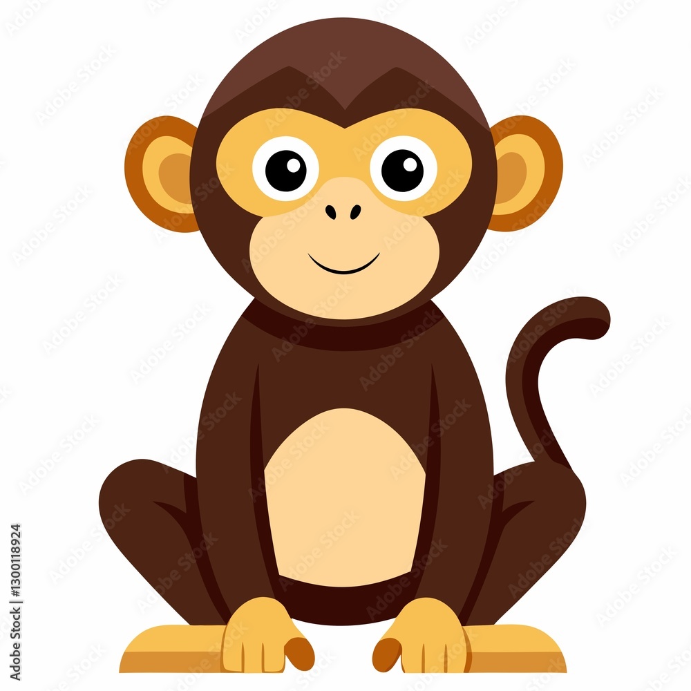 Fototapeta premium monkey illustration on white background