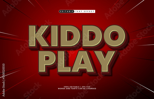 kiddo play editable text effect with a game and kids text effect