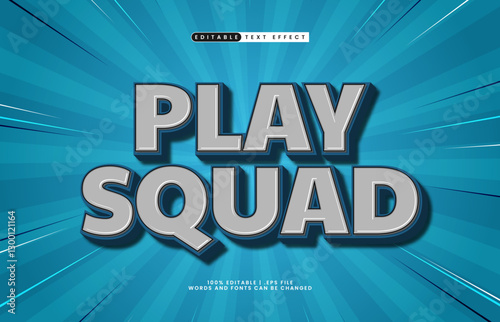 play squad editable text effect with a game and kids text effect