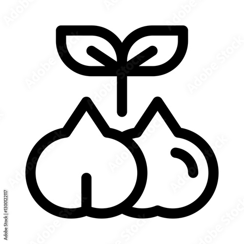 Chickpeas & Plant line icon