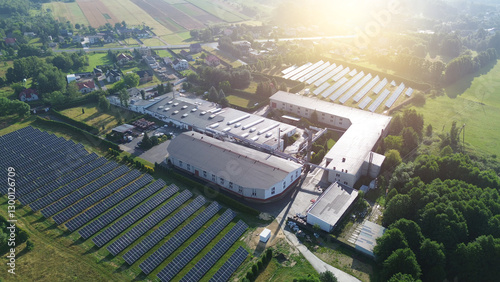 European solar panels harnessing sunlight energy