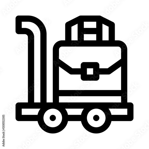 Luggage Cart line icon
