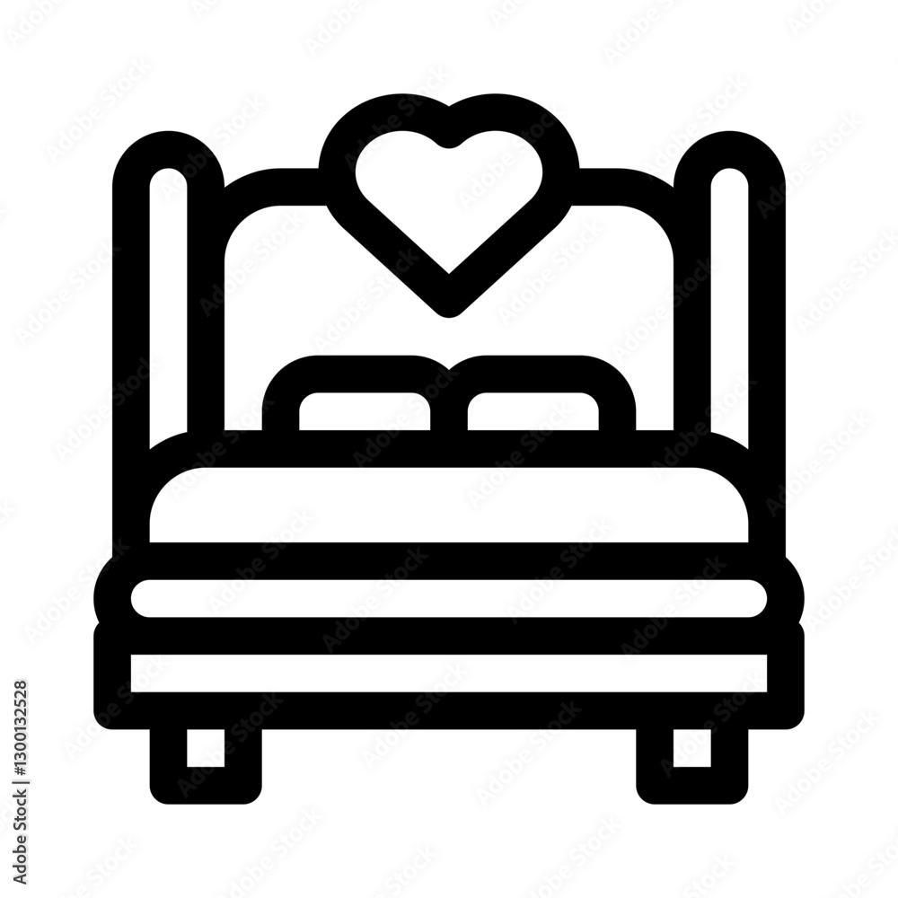 Honeymoon suite line icon Honeymoon suite line icon