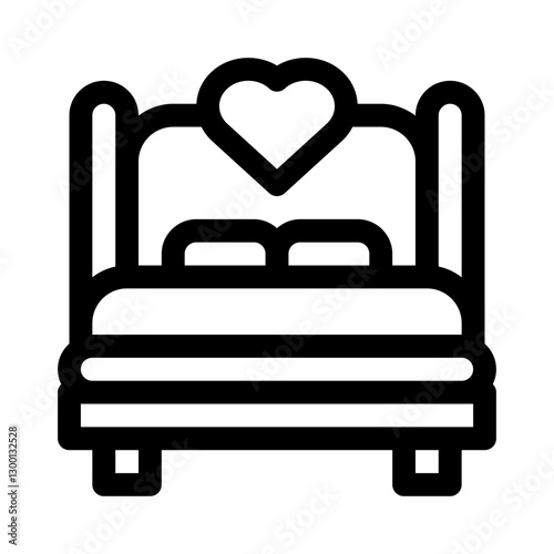 Honeymoon suite line icon