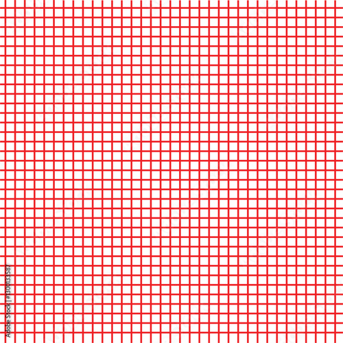 Red grid pattern background. Grid templates isolated on white background. Square grid lines black background - stock vector in eps 10.