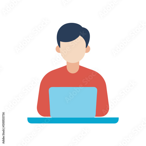 Person attending a virtual meeting on a laptop for real time discussion