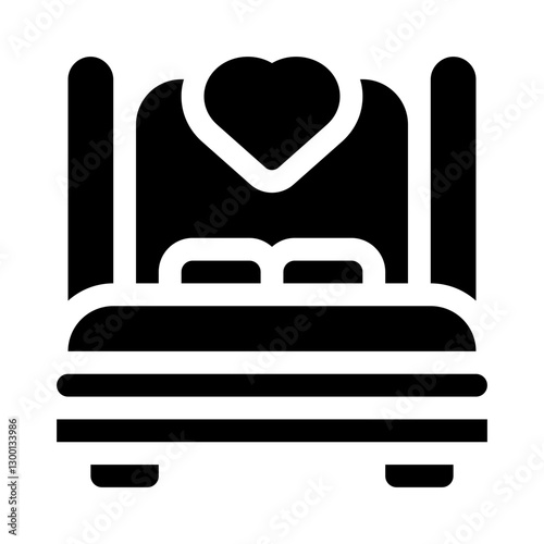 Honeymoon suite glyph icon
