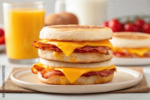 Egg McMuffin with orange juice