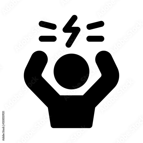 Stress glyph icon
