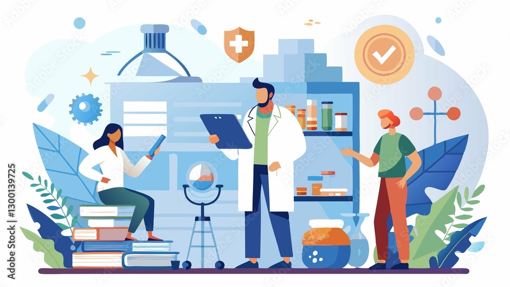 Fototapeta premium Preventive medicine aims to improve population health by reducing disease burden and improving overall quality of life.