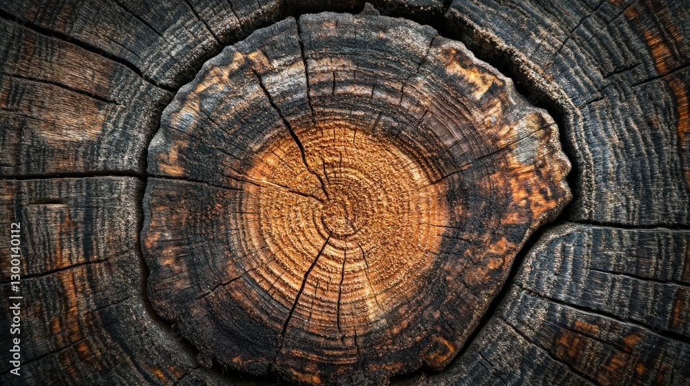 Fototapeta premium Intricate Wooden Texture: A Close-Up of Tree Rings