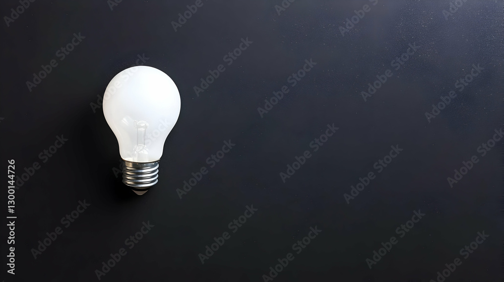 Glowing Lightbulb on Dark Black Background Representing Idea Innovation and Energy Glowing Lightbulb on Dark Black Background Representing Idea Innovation and Energy