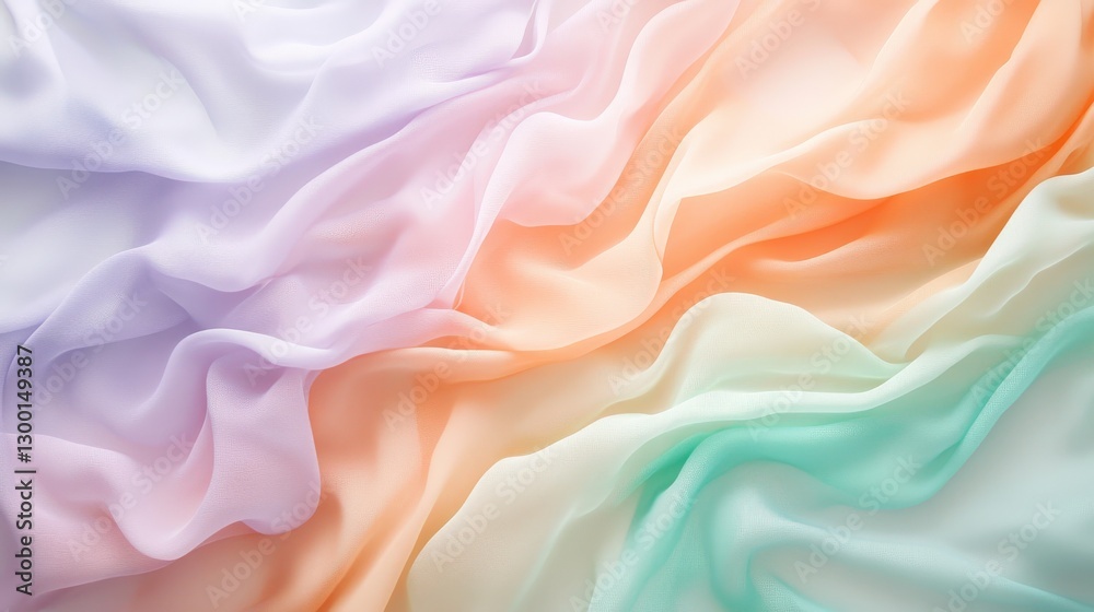 Obraz premium Pastel Colored Draped Fabric Soft Texture Background