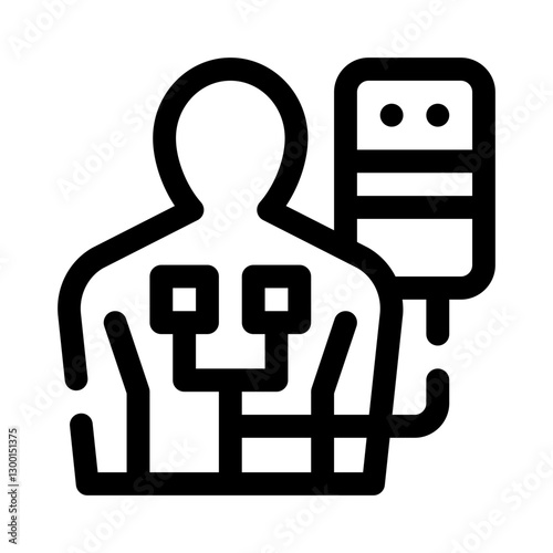 TENS therapy line icon