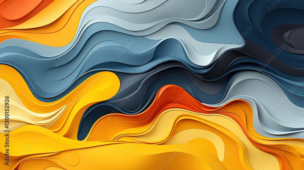 Fototapeta premium Abstract Dynamic Motion Background in Yellow and Gray