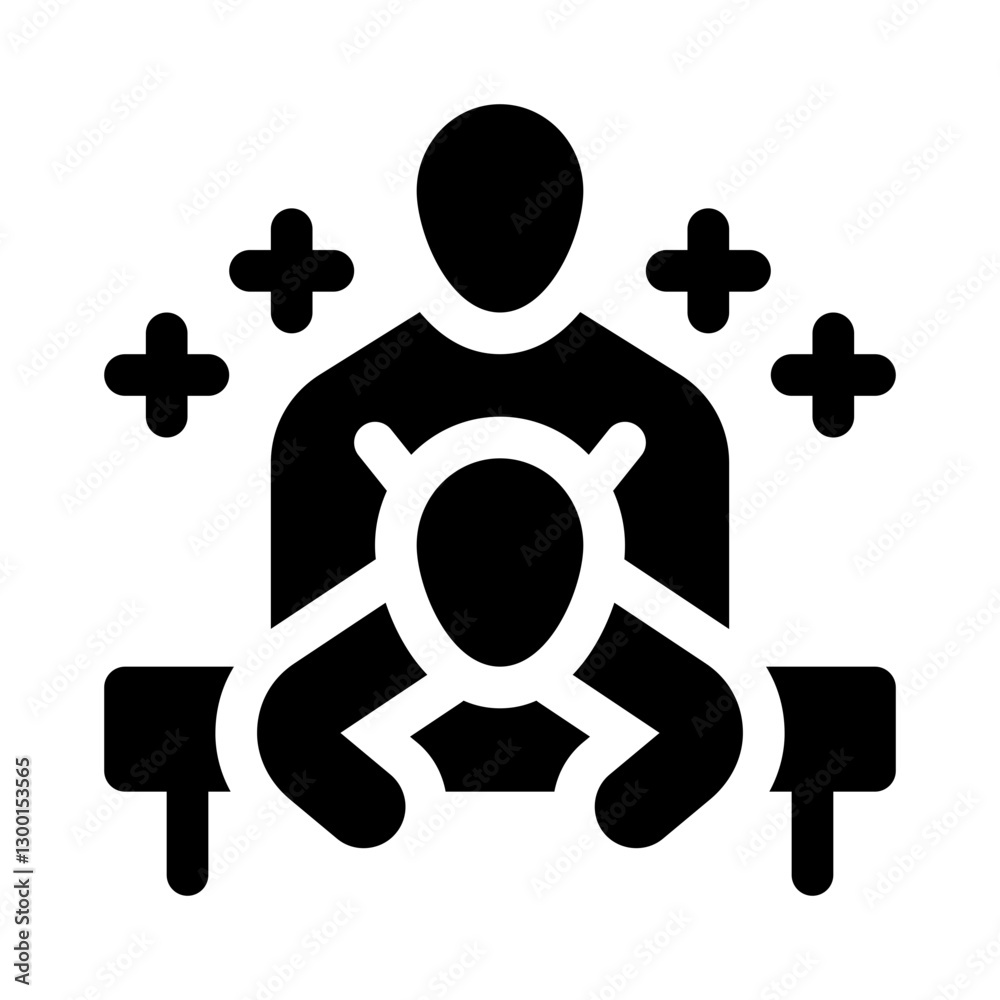 Massage Therapy for Pain Relief glyph icon Massage Therapy for Pain Relief glyph icon