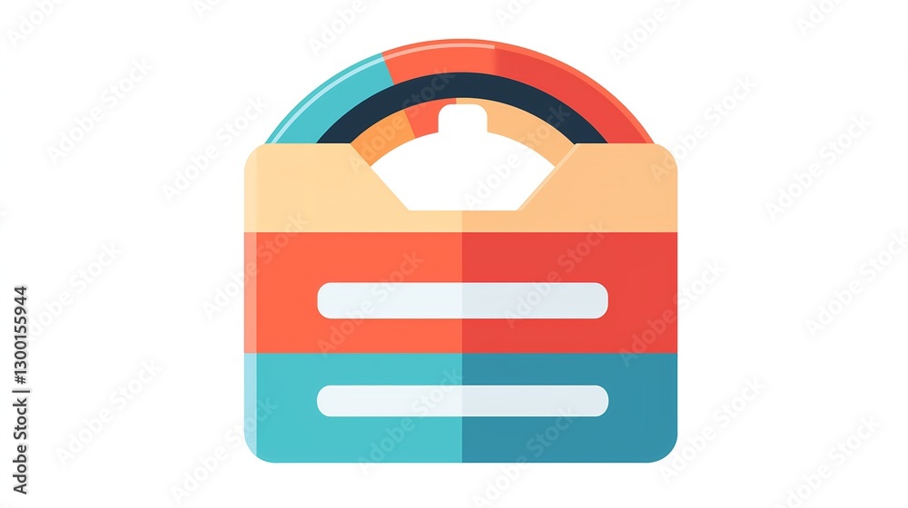 Colorful Lock Icon Symbolizing Security and Protection Concept Colorful Lock Icon Symbolizing Security and Protection Concept