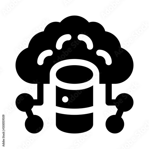 Cloud Computing & Data Analysis glyph icon