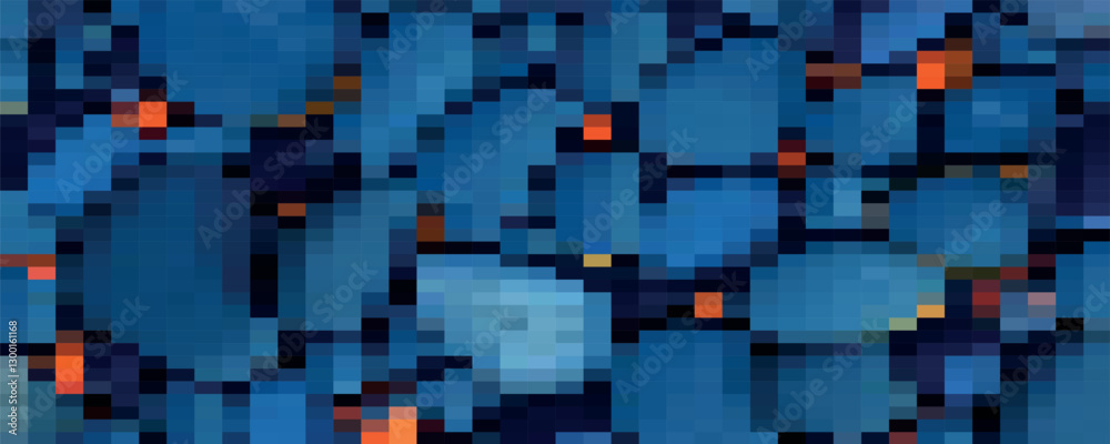 Fototapeta premium Sci-Fi Color Palette Glitch Illustration