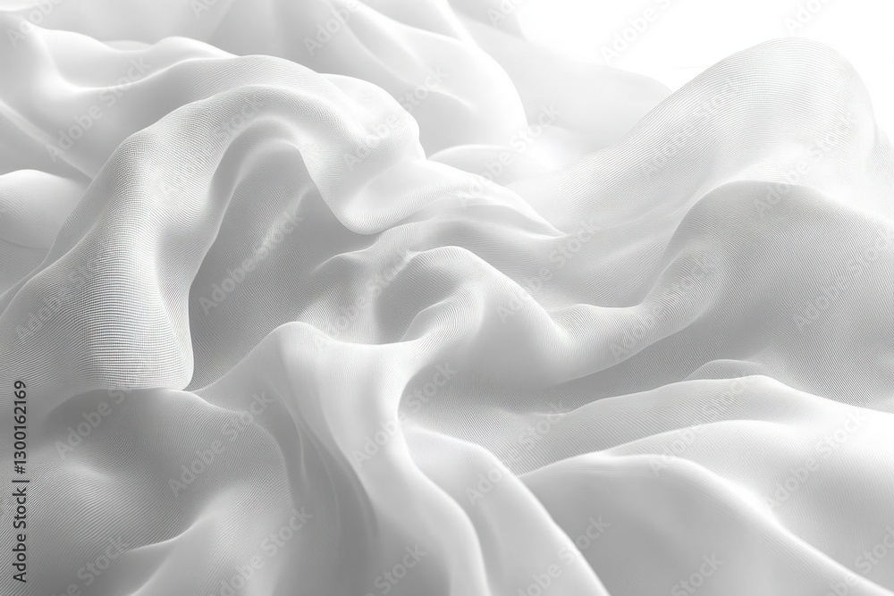 Fototapeta premium Elegant White Fabric Drape Texture
