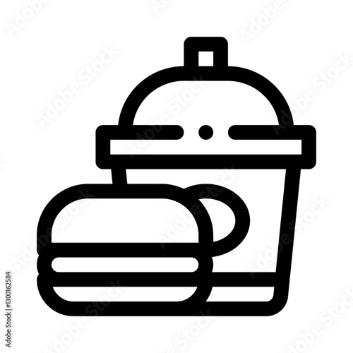 Fast Food Combo line icon