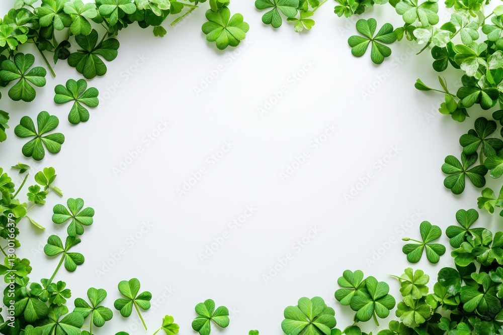 Shamrock frame with blank space for St. Patrick's Day event marketing. Shamrock frame with blank space for St. Patrick's Day event marketing.