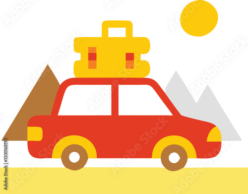 Red car  Illustrator Artwork