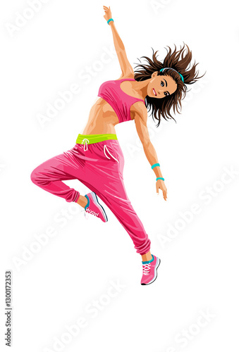 A young zumba dancer