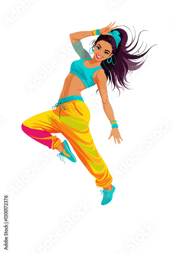 A young zumba dancer