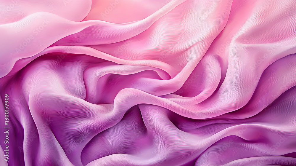 Pink purple ombre silk fabric texture background, draped waves, studio shot, design element Pink purple ombre silk fabric texture background, draped waves, studio shot, design element
