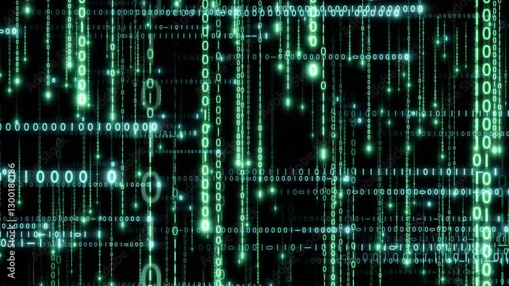 Matrix Code Digital Rain of Falling Characters Matrix Code Digital Rain of Falling Characters