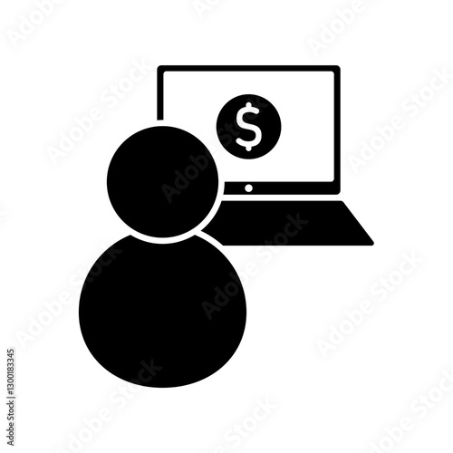 Icon a self employment, isolated against a clean background.
