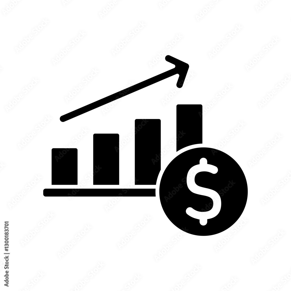 Icon a revenue, isolated against a clean background. Icon a revenue, isolated against a clean background.