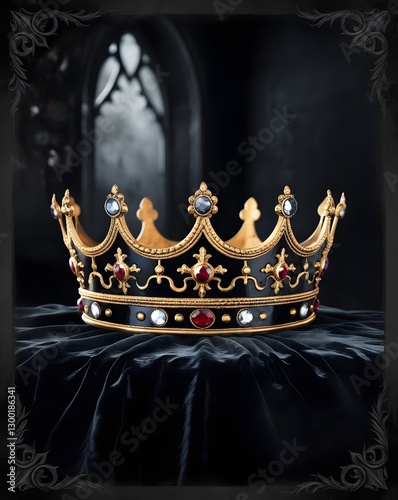 royal crown on black background