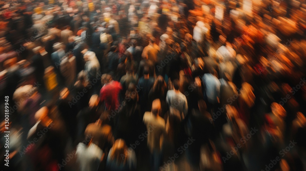Fototapeta premium Dynamics of a big city – abstraction of a crowd