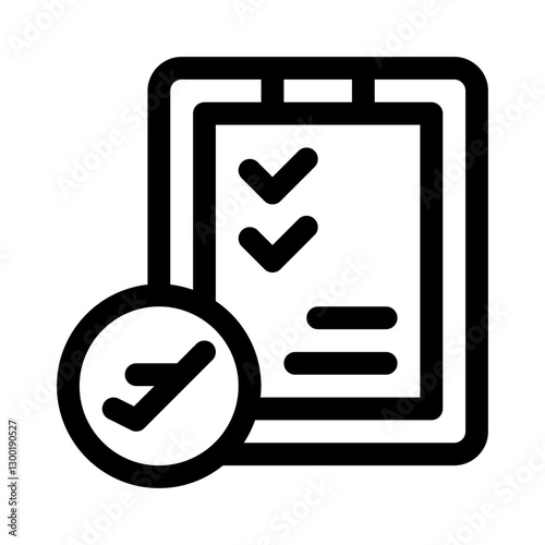 Travel checklist line icon