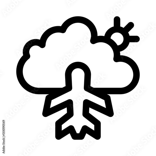 Weather Forecast for Trip Preparation line icon