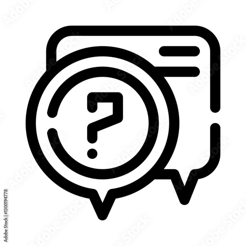 Q&A Speech Bubbles line icon