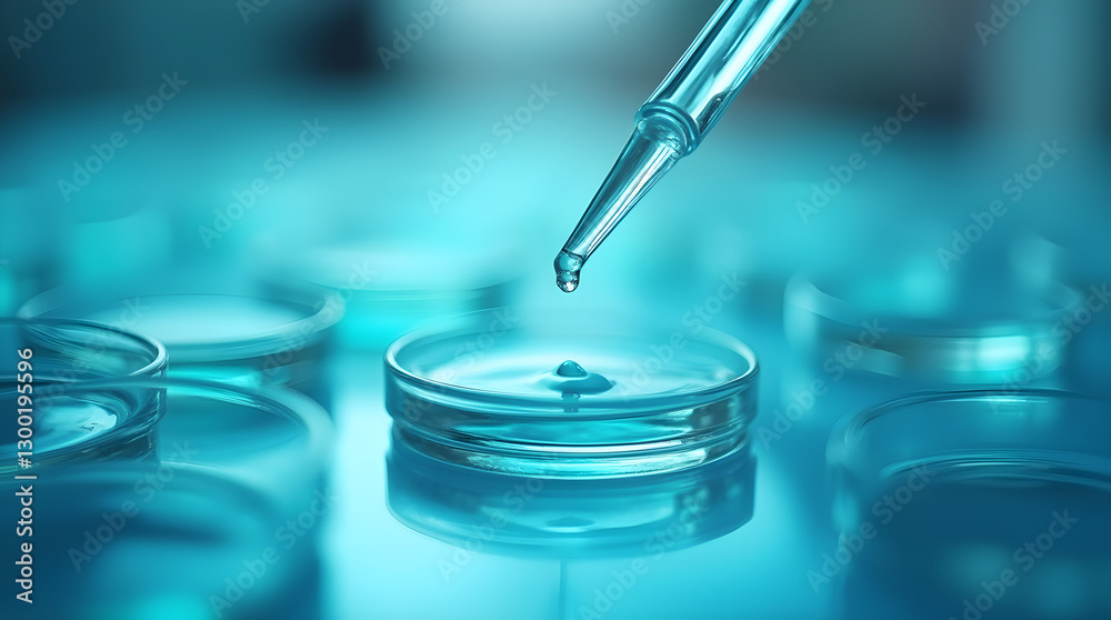 Blue Teal Science Lab Petri Dish Pipette Liquid Drop Research Blue Teal Science Lab Petri Dish Pipette Liquid Drop Research