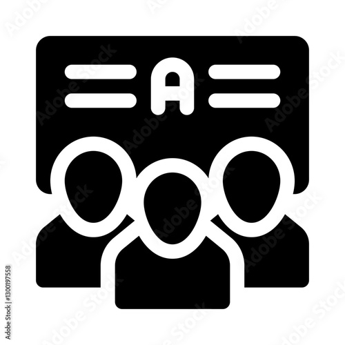 Group Study or Coaching Session glyph icon