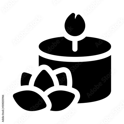 Aromatherapy Candle glyph icon