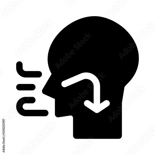 Breathing Exercise glyph icon