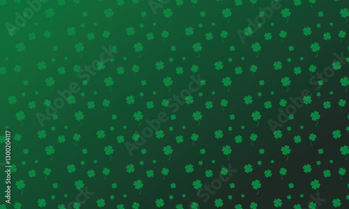 St Patricks day background design of shamrock leaves vector illustration