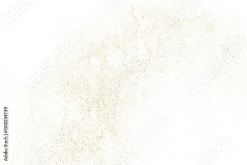 Obraz na płótnie Gold texture pattern on transparent background. Old paper surface. Light golden confetti. Yellow Illustration backdrop. PNG design element. w salonie