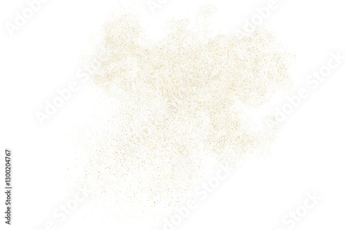 Obraz na płótnie Gold texture pattern on transparent background. Old paper surface. Light golden confetti. Yellow Illustration backdrop. PNG design element. w salonie
