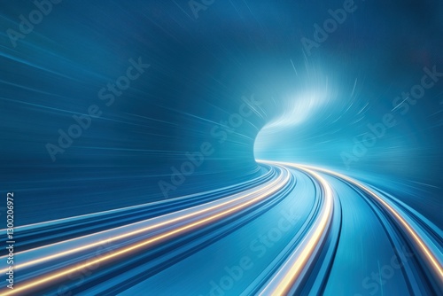 Celestial Train Journey: Gliding on Starry Tracks into Radiant Cosmic Portal