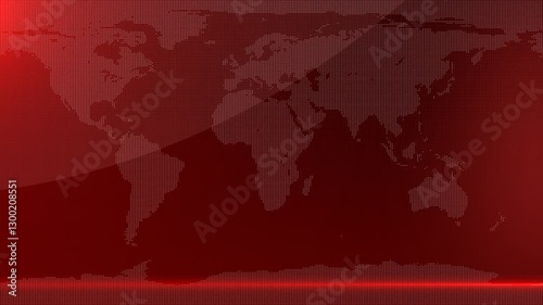  Red World Map Digital Background photo