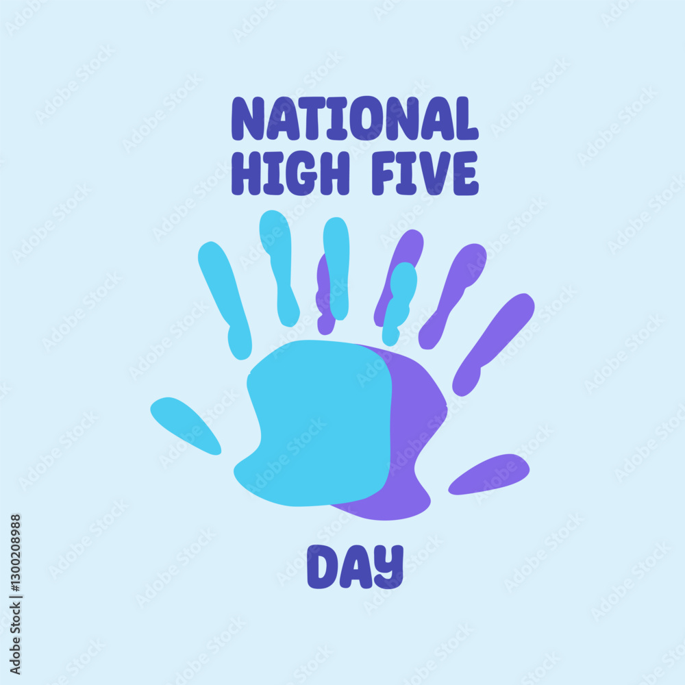 Fototapeta premium vector graphic of high five Day ideal for high five Day celebration