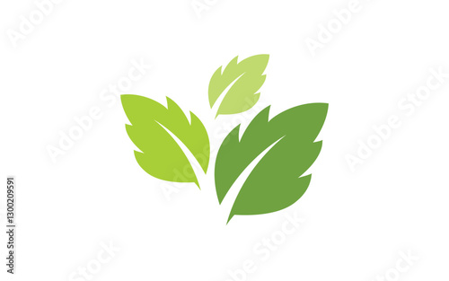 Healthy life leaf concept logo design template