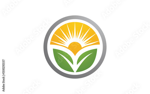Healthy life leaf concept logo design template